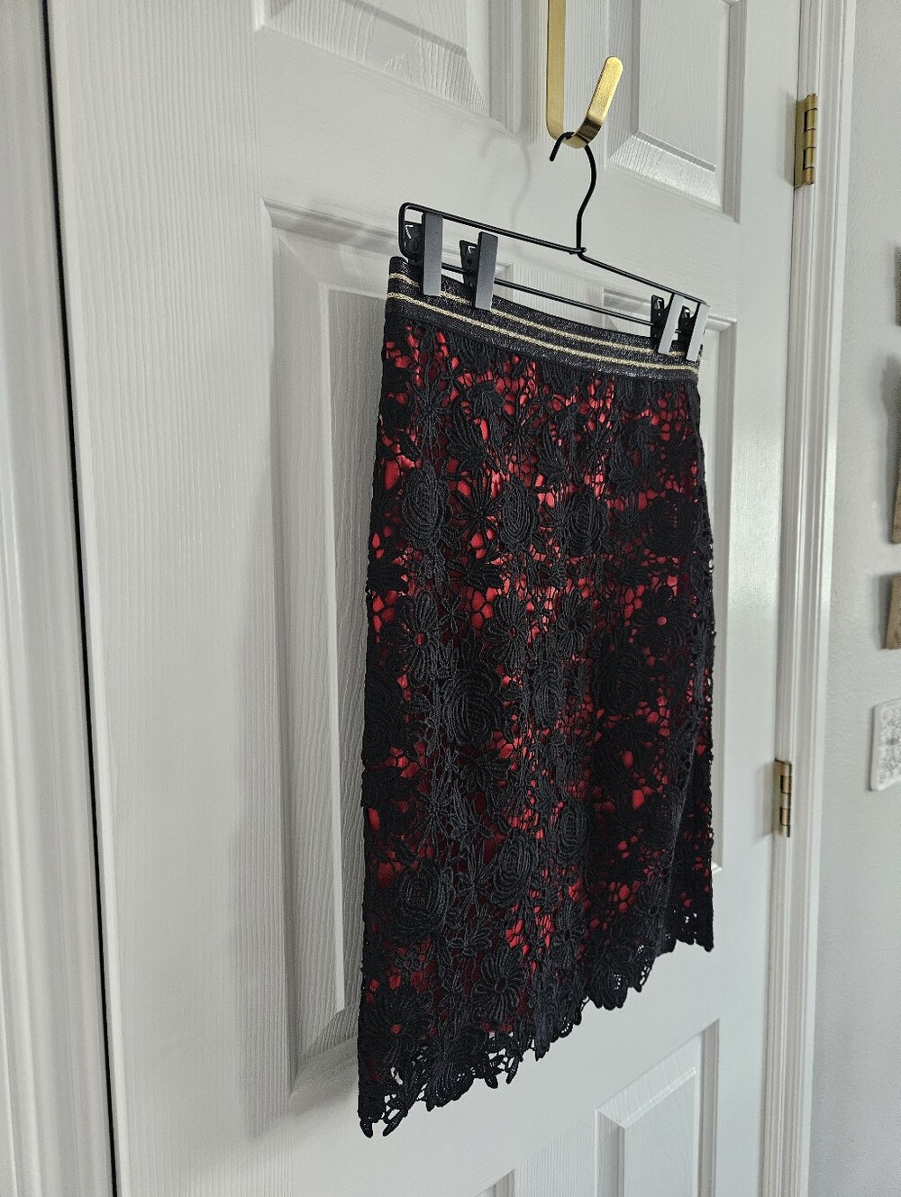 NWOT RSVP By Talbots Petite Crochet Lace Sheath Midi Pencil Skirt - Picture 6 of 11